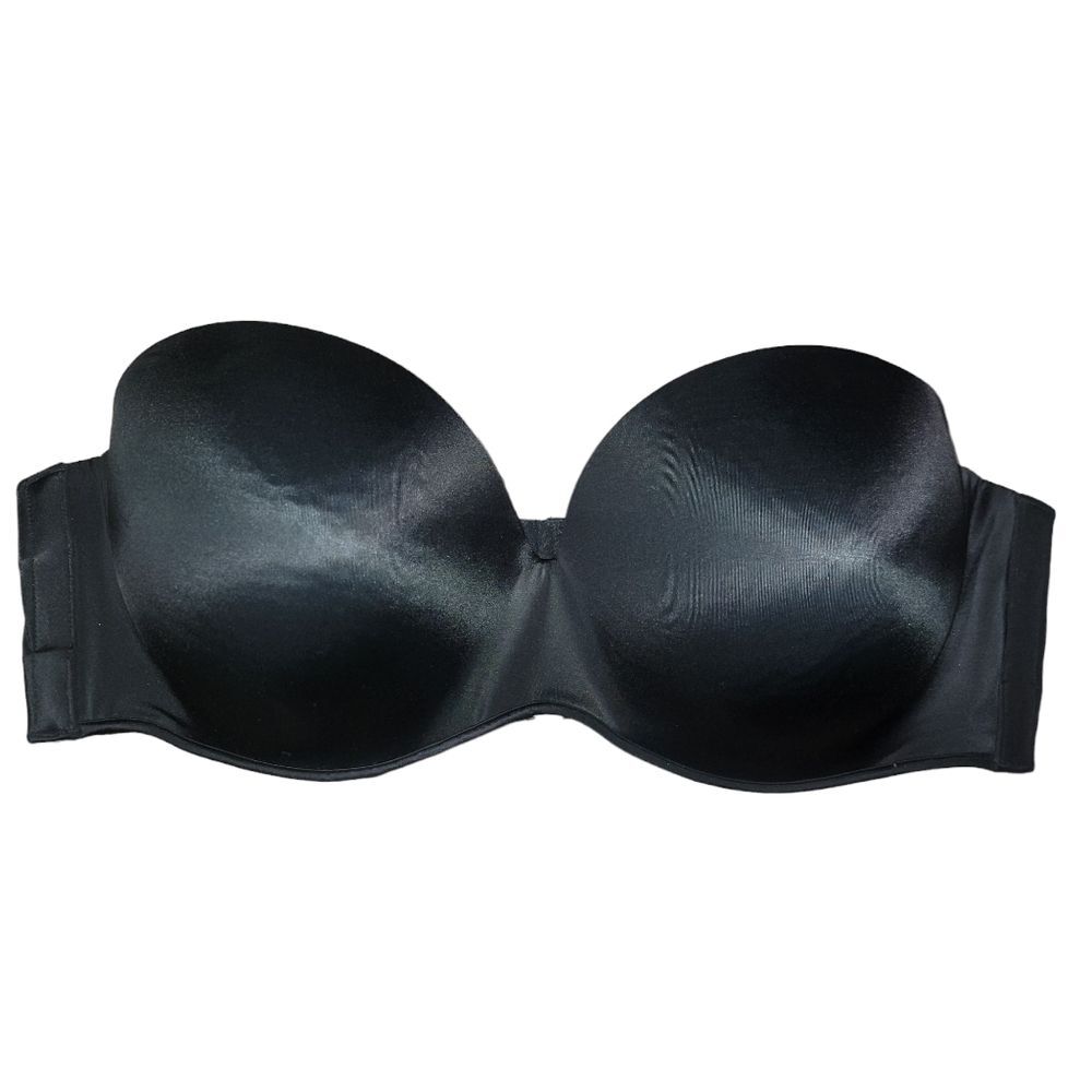 Cacique black strapless padded bra w/ underwire size 46dd